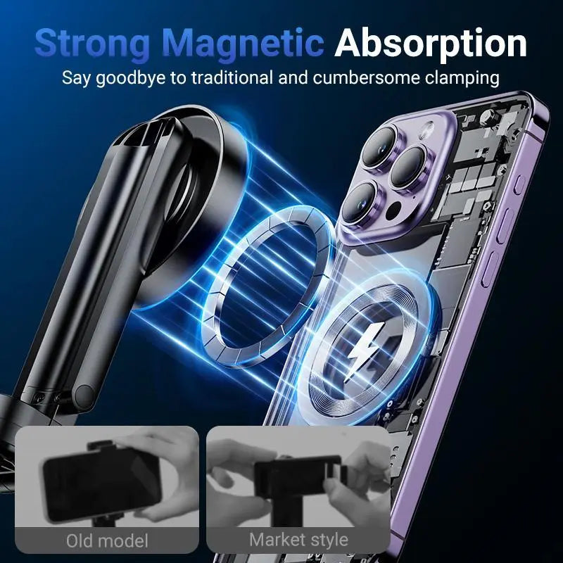 2026 Multifunctional 3-In-1 Magnetic Mini Selfie Stick with 360° Rotation, Wireless Bluetooth Control, and Magnetic Phone Holder for Selfies, Video Recording, and Vlogging - Compatible with Most Phones and Stabilizer Cameras